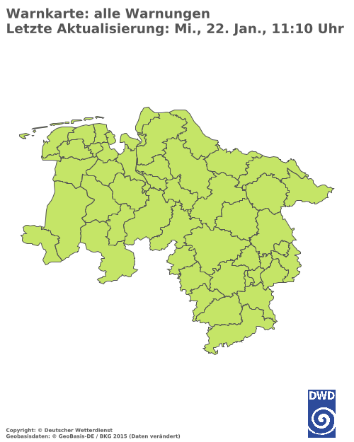 Aktuelle Wetterwarnungen für  Ammerland