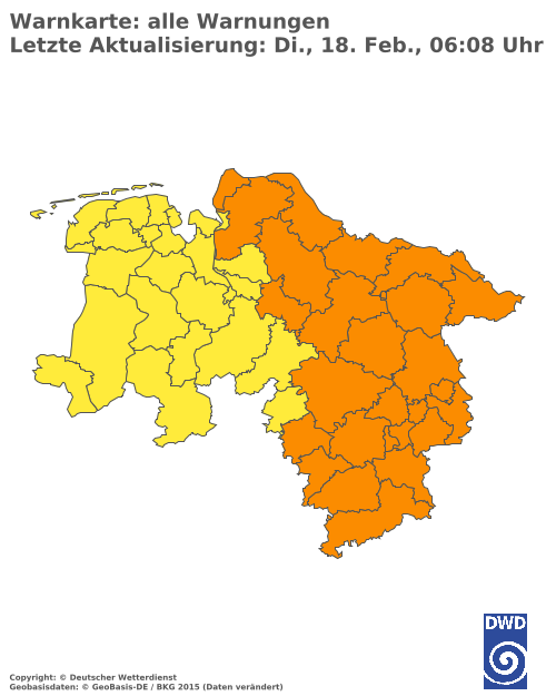 Aktuelle Wetterwarnungen für  Ammerland