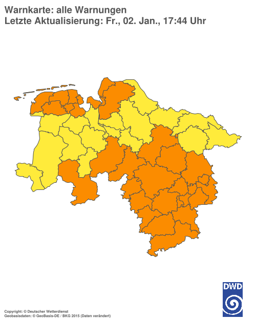 Aktuelle Wetterwarnungen für %region%