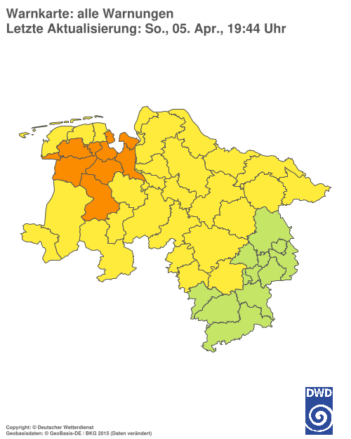 Aktuelle Wetterwarnungen für %region%