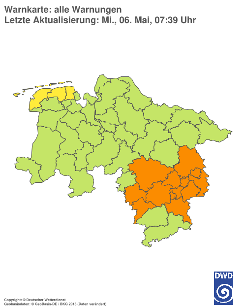 Aktuelle Wetterwarnungen für %region%