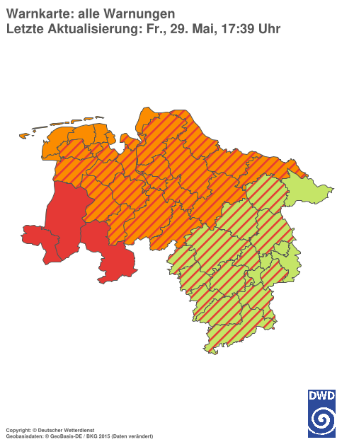 Aktuelle Wetterwarnungen für %region%