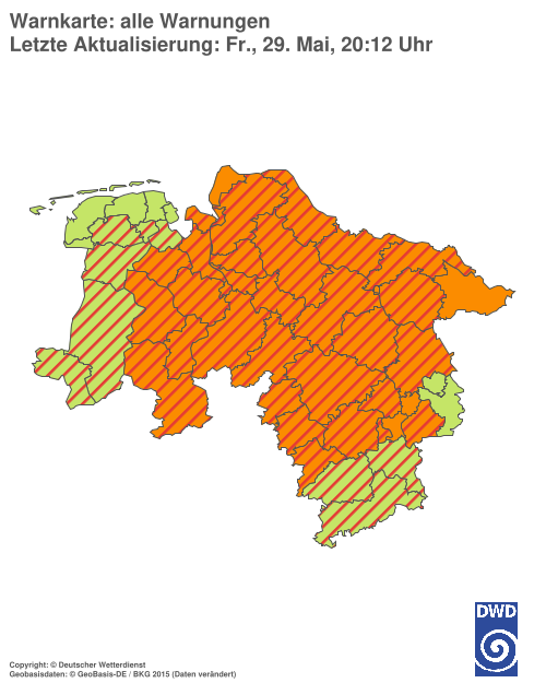 Aktuelle Wetterwarnungen für %region%