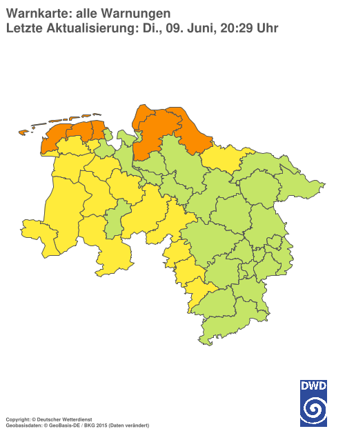 Aktuelle Wetterwarnungen für %region%