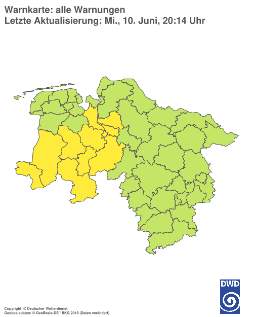 Aktuelle Wetterwarnungen für %region%