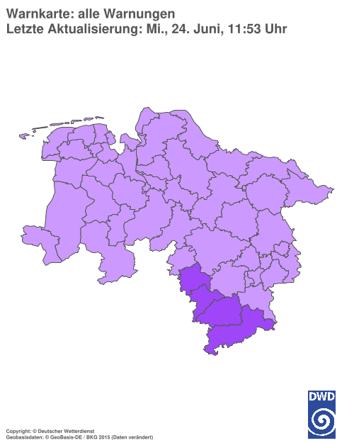 Aktuelle Wetterwarnungen für %region%