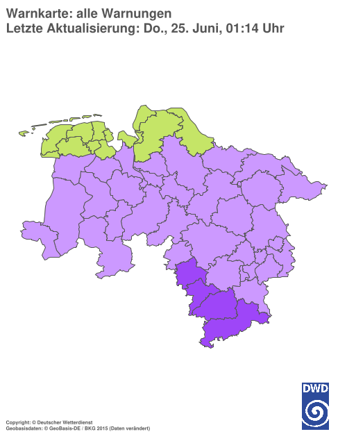 Aktuelle Wetterwarnungen für %region%