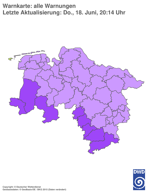 Aktuelle Wetterwarnungen für %region%