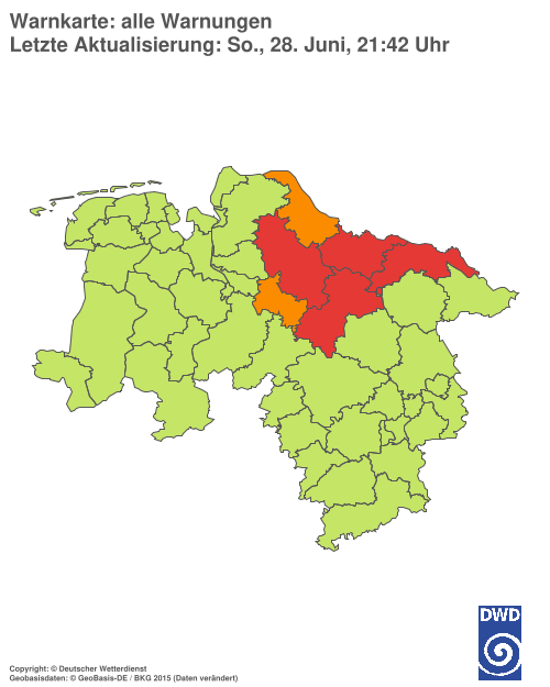 Aktuelle Wetterwarnungen für %region%