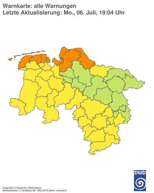 Aktuelle Wetterwarnungen für %region%