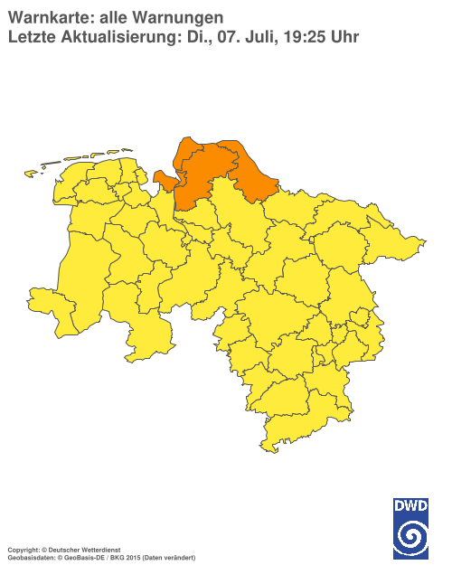 Aktuelle Wetterwarnungen für %region%