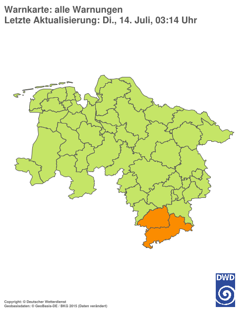 Aktuelle Wetterwarnungen für %region%