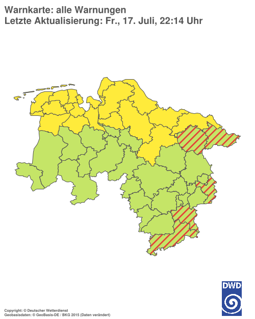 Aktuelle Wetterwarnungen für %region%
