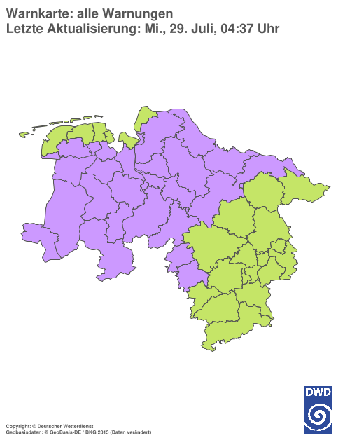 Aktuelle Wetterwarnungen für %region%