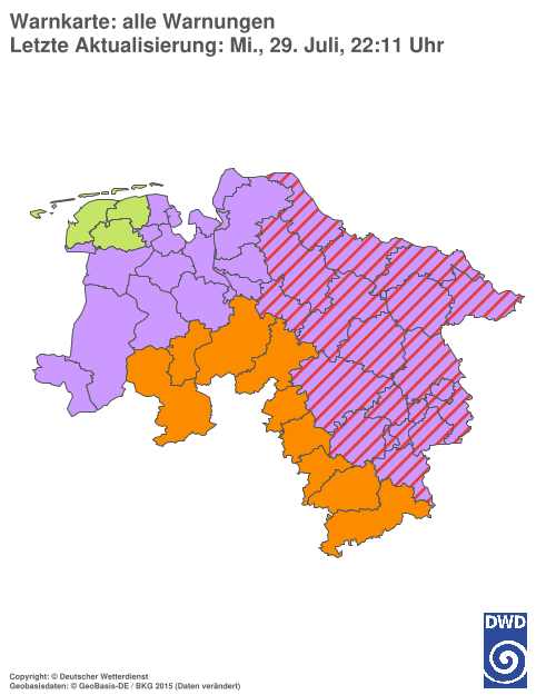 Aktuelle Wetterwarnungen für %region%