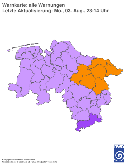 Aktuelle Wetterwarnungen für %region%