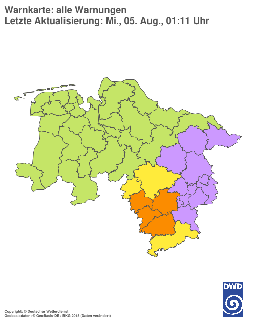 Aktuelle Wetterwarnungen für %region%