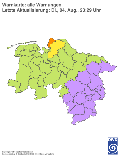 Aktuelle Wetterwarnungen für %region%
